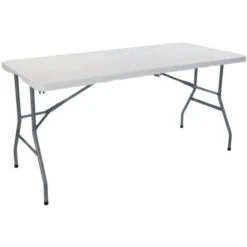 Table Pliante 150cm Rectangulaire Blanche Traiteur 7house