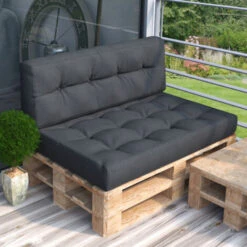 Appuis Pour Coussin Palette Dossier 110cm Chêne/métal -Promos Garde Plante Boutique 60556622 4