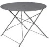 BELLAGIO - Table De Jardin Pliante - 4 Places - Gris Anthracite