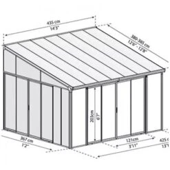 Véranda San Remo 15.60 M² Blanche -Promos Garde Plante Boutique 6164224 5