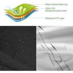 TRIP Housse Fauteuil Jardin Extérieur à Assise Profonde 210D Imperméable Couverture Pour Chaise Patio Anti UV Anti-Vent Avec Corde Ajustable,80x85x91cm (210D(Noir -Promos Garde Plante Boutique 61651793 4