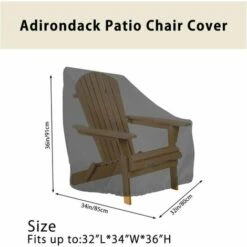 TRIP Housse Fauteuil Jardin Extérieur à Assise Profonde 210D Imperméable Couverture Pour Chaise Patio Anti UV Anti-Vent Avec Corde Ajustable,80x85x91cm (210D(Noir -Promos Garde Plante Boutique 61651793 5