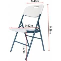 Lot De 4 Chaises Pliantes Foldy - 46 X 52 X 86 Cm - Blanc -Promos Garde Plante Boutique 62158078 3