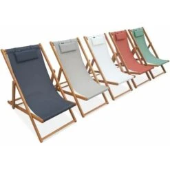 Chiliennes Bois - Creus - 2 Transats En Bois D'Eucalyptus Huilé Avec Coussin Repose-tête Blanc 10 Chiliennes Bois - Creus - 2 Transats En Bois D'Eucalyptus Huilé Avec Coussin Repose-tête Blanc -Promos Garde Plante Boutique 6219162 4