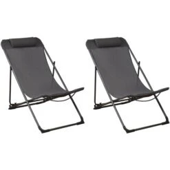 Chilienne En Acier Et Toile Globe (Lot De 2)