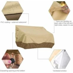 Housse De Canapé D'extérieur, 3 Places, Imperméable, Coupe-vent, Anti-poussière, Housse De Canapé De Jardin, 1478379 Cm, Correspondance Des Couleurs Mi Ka -Promos Garde Plante Boutique 63939555 5