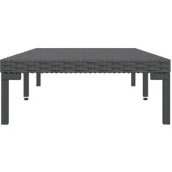 Table Basse De Jardin Gris Foncé Résine Tressée Demi-ronde VidaXL -Promos Garde Plante Boutique 63954060 4