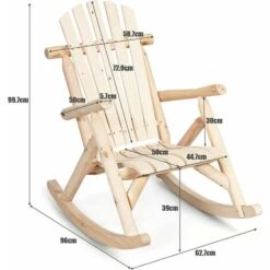 RELAX4LIFE Fauteuil à Bascule En Bois Massif Avec Siège Incurvé Et Pieds En Arc, Chaise à Bascule Avec Dossier Et Accoudoirs Confortables, Fauteuil Relax, Capacité Max 150 KG, Pour Jardin/Balcon 11 RELAX4LIFE Fauteuil à Bascule En Bois Massif Avec Siège Incurvé Et Pieds En Arc, Chaise à Bascule Avec Dossier Et Accoudoirs Confortables, Fauteuil Relax, Capacité Max 150 KG, Pour Jardin/Balcon -Promos Garde Plante Boutique 64129534 5
