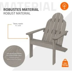 2x Chaise Lounge De Jardin Gris En Bois Massif Adirondack 92,5 X 69,5 X 89 Cm 11 2x Chaise Lounge De Jardin Gris En Bois Massif Adirondack 92,5 X 69,5 X 89 Cm -Promos Garde Plante Boutique 64563663 5