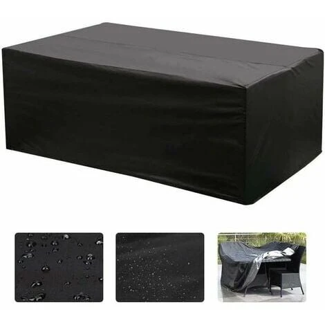 Housse Salon De Jardin 213X132X74cm Exterieur Etanche Coupe-Vent Poussière Tissu 210D Oxford Noir Housses De Meubles Avec Boucle De Verrouillage Bâche De Protection Pour Table Chaise Mobilier 3 Housse Salon De Jardin 213X132X74cm Exterieur Etanche Coupe-Vent Poussière Tissu 210D Oxford Noir Housses De Meubles Avec Boucle De Verrouillage Bâche De Protection Pour Table Chaise Mobilier