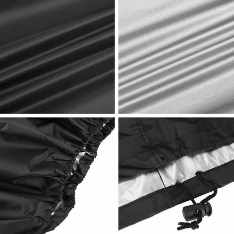 Housse Salon De Jardin 213X132X74cm Exterieur Etanche Coupe-Vent Poussière Tissu 210D Oxford Noir Housses De Meubles Avec Boucle De Verrouillage Bâche De Protection Pour Table Chaise Mobilier 6 Housse Salon De Jardin 213X132X74cm Exterieur Etanche Coupe-Vent Poussière Tissu 210D Oxford Noir Housses De Meubles Avec Boucle De Verrouillage Bâche De Protection Pour Table Chaise Mobilier – Image 4