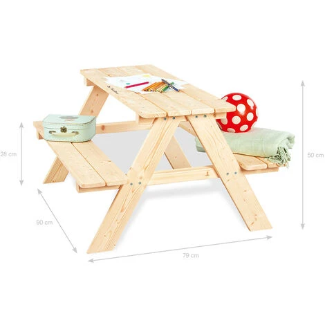 Pinolino Ensemble De Table Et Bancs 'Nicki Für 4', Natureel 4 Pinolino Ensemble De Table Et Bancs 'Nicki Für 4', Natureel – Image 2