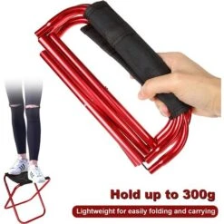 2Pcs Red Portable Folding Stool With 2xStorage Bags,Camping Stool, Aluminium Seat Outdoor Collapsible Camp Stool With Oxford Small Stool Lightweight Camping Accessories For Picnic, BBQ, Hiking -Promos Garde Plante Boutique 66352970 5