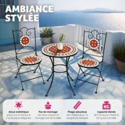 Ensemble Table Et Chaises De Jardin - Meuble De Jardin, Mobilier De Jardin, Salon De Jardin -Promos Garde Plante Boutique 66851764 3
