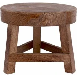 Mini Tabouret En Bois De 17,8 Cm, Support De Présentation, Colonne De Pot De Fleurs, Mini Tabouret Pour Plantes Grasses Ou Bonsaï Pour Décoration D'intérieur Ou D'extérieur