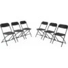 Chaises De Réception Pliantes – Fiesta – 6 Chaises D'appoint En Plastique Gris Foncé Et Métal