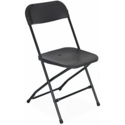 Chaises De Réception Pliantes – Fiesta – 6 Chaises D'appoint En Plastique Gris Foncé Et Métal -Promos Garde Plante Boutique 67865722 4
