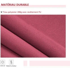 OUTSUNNY Store Banne Manuel Rétractable Aluminium Polyester Imperméabilisé 3L X 2,5l M Rouge Bordeaux -Promos Garde Plante Boutique 6812152 4