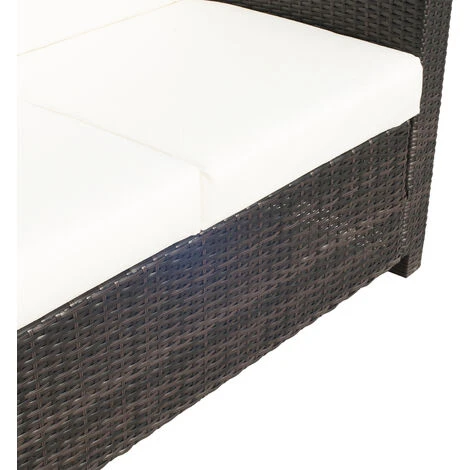 OUTSUNNY Canapé De Jardin 2 Places Canapé Droit 4 Coussins Déhoussables 130L X 70l X 80H Cm Résine Tressée Chocolat 7 OUTSUNNY Canapé De Jardin 2 Places Canapé Droit 4 Coussins Déhoussables 130L X 70l X 80H Cm Résine Tressée Chocolat – Image 5