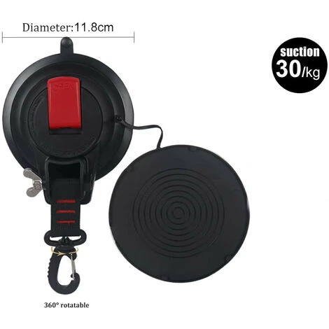 2 X Ventouses Résistantes - Grande Ventouse Avec Crochet Pivotant à 360 °, Pour Store Latéral De Camping-car 4 2 X Ventouses Résistantes - Grande Ventouse Avec Crochet Pivotant à 360 °, Pour Store Latéral De Camping-car – Image 2