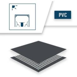 TECPLAST Toile Pergola Gris Anthracite 2x3 M 506PR - Qualité 5 Ans - Bâche Pergola Ou Tonnelle étanche En PVC Pour Terrasse -Promos Garde Plante Boutique 69287551 4