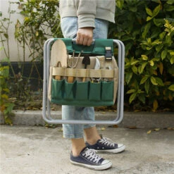ELLE Tabouret à Outils De Jardinage, Tabouret à Outils De Jardinage Pliant Avec Sac De Rangement Amovible, Cadeau De Jardinier -Promos Garde Plante Boutique 69753358 5