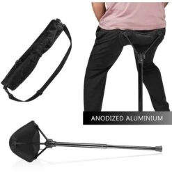 GP Tabouret Portable Avec Réglage De La Hauteur Sur 4 Positions, Assise Pliable, Chaise De Pêche D'extérieur, Noir 9 GP Tabouret Portable Avec Réglage De La Hauteur Sur 4 Positions, Assise Pliable, Chaise De Pêche D'extérieur, Noir -Promos Garde Plante Boutique 70542725 3