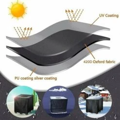 Bâche Réservoir D'eau IBC 1000 L Couverture Container Citerne Eau Pluie Avec Fermeture éclair Coupe-Vent Anti-UV Résistant à La Déchirure T-Audace -Promos Garde Plante Boutique 71488080 3