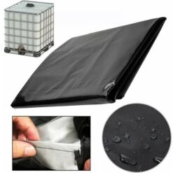 Bâche Réservoir D'eau IBC 1000 L Couverture Container Citerne Eau Pluie Avec Fermeture éclair Coupe-Vent Anti-UV Résistant à La Déchirure T-Audace -Promos Garde Plante Boutique 71488080 4