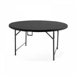 Table Pliante Ronde 8 Personnes Noire REKKEM -Promos Garde Plante Boutique 71909967 3