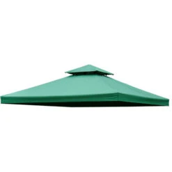 HOMCOM Toile De Rechange Pour Pavillon Tonnelle Tente 3 X 3 M Vert Foncé