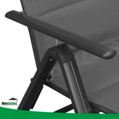 Chaise De Jardin Exterieur - Chaise De Camping - Pliante - 7 Positions - Noir - MaxxGarden -Promos Garde Plante Boutique 72492620 3
