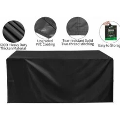 Housse Pour Salon De Jardin - Résistant Aux Intempéries - Imperméable - Oxford Polyester - 308x138x89 Cm - Noir - MaxxGarden. -Promos Garde Plante Boutique 72492789 4