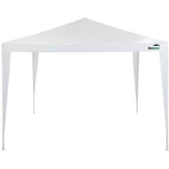 Tonnelle De Jardin 3x3m - 9m² - Protection UV 50+ - Structure En Acier - Blanc - MaxxGarden