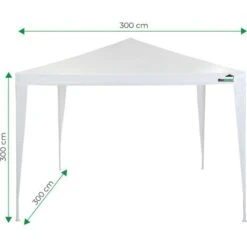 Tonnelle De Jardin 3x3m - 9m² - Protection UV 50+ - Structure En Acier - Blanc - MaxxGarden -Promos Garde Plante Boutique 72493015 3