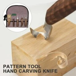 7 En 1 Ensemble De Couteaux Pour Le Travail Du Bois Sculpté à La Main Modèle Outil Bricolage Bois Sculpture Cuillère Couteau à Découper -Promos Garde Plante Boutique 73033017 5