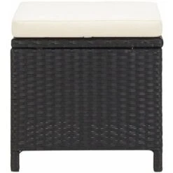 Lot De 4 Tabourets De Jardin | Chaises De Jardin Avec Coussins Résine Tressée Noir 14143 10 Lot De 4 Tabourets De Jardin | Chaises De Jardin Avec Coussins Résine Tressée Noir 14143 -Promos Garde Plante Boutique 73764880 4