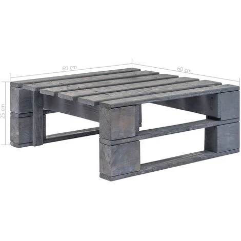 Repose-pied Palette De Jardin Bois Gris 7 Repose-pied Palette De Jardin Bois Gris – Image 5
