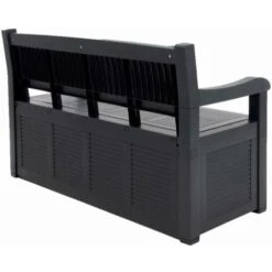 Banc Coffre De Jardin Gris En Plastique -Promos Garde Plante Boutique 7480973 3