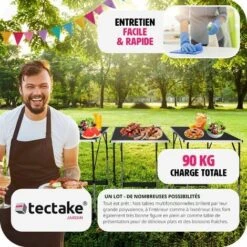 3 Tables à Tapisser - Lot De 3 Tables Pliantes D´appoint, Tables Multifonction, Tables De Camping -Promos Garde Plante Boutique 7513895 4