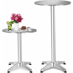 Mange Debout Aluminium Ø60cm - Table Bar, Table Haute, Table Haute De Bar - 5,8 Cm Non-pliable