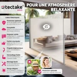 Paravent Rétractable Double Et Extensible Avec Enrouleur - Paravent, Brise Vue, Store Latéral - 160 X 600 Cm -Promos Garde Plante Boutique 7514431 2