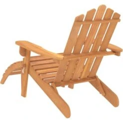Lot De 2 Chaises De Jardin Adirondack | Fauteuils De Jardin Repose-pieds Bois D'acacia 90120 -Promos Garde Plante Boutique 75173234 5
