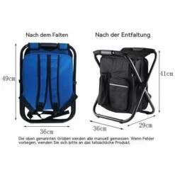 GP Sac à Dos De Siège Pliant Chaise De Camping Tabouret Sac à Dos Avec Sac De Pique-nique Isotherme, Sac Isotherme Tabouret De Pêche Portable Randonnée Sac à Dos Multifonctionnel Pour La Plage De Voyage -Promos Garde Plante Boutique 75563918 5