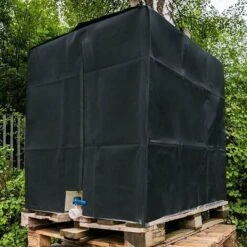 MSBD Bâche De Réservoir D'eau, Bâche Couverture Réservoir IBC Pour Cuve 1000L, Capôt De Protection Container Citerne Eau, Anti-poussière Anti-UV Anti-Pluie, 120x100x116cm (le Noir) -Promos Garde Plante Boutique 75799616 5
