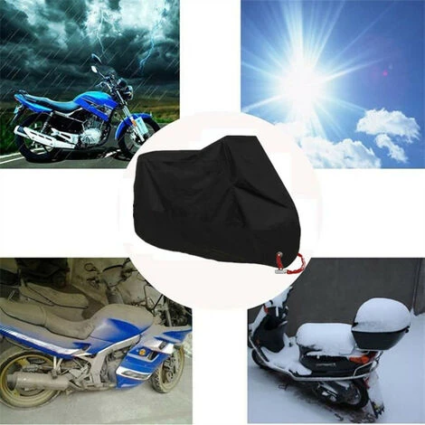 Housse De Protection Moto - Bâche Scooter Poussière/Neige/Pluie, Au Vent, UV Pour Moto Scooter Custom- 245x105x125cm (XXL) FUIENKO 6 Housse De Protection Moto - Bâche Scooter Poussière/Neige/Pluie, Au Vent, UV Pour Moto Scooter Custom- 245x105x125cm (XXL) FUIENKO – Image 4