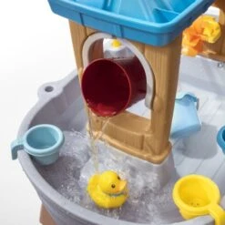 Step2 Rain Showers Splash Tub Table D'eau Avec 10 Accessoires Table De Jeu Enfant A Eau Table D'activité Pour Le Jardin En Gris & Marron -Promos Garde Plante Boutique 76240993 3