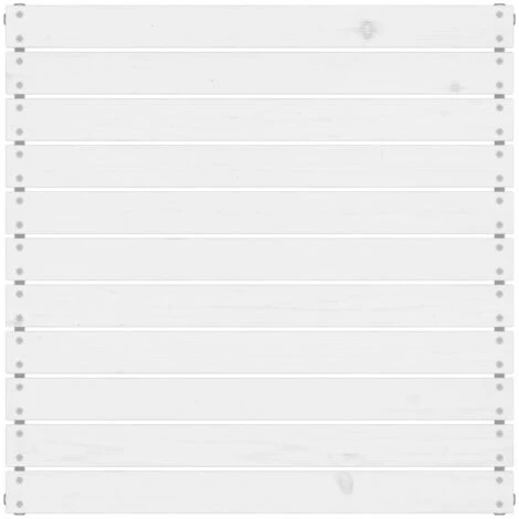 Repose-pied De Jardin 70x70x30 Cm Blanc Bois De Pin Solide 5 Repose-pied De Jardin 70x70x30 Cm Blanc Bois De Pin Solide – Image 3