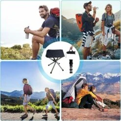Tabouret Pliant Camping, Chaise Camping Portable Avec Sac De Transport, Mobilier De Camping Chaise Peche, Pour Voyage, Randonnée, Camping, Rassemblement, Barbecue, Pêche -Promos Garde Plante Boutique 77638316 4