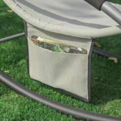 Lot De 2 Fauteuils à Bascule Transats De Jardin Avec Repose-pieds, Bains De Soleil Rocking Chair - Crème SoBuy® OGS28-MIx2 -Promos Garde Plante Boutique 7927899 5